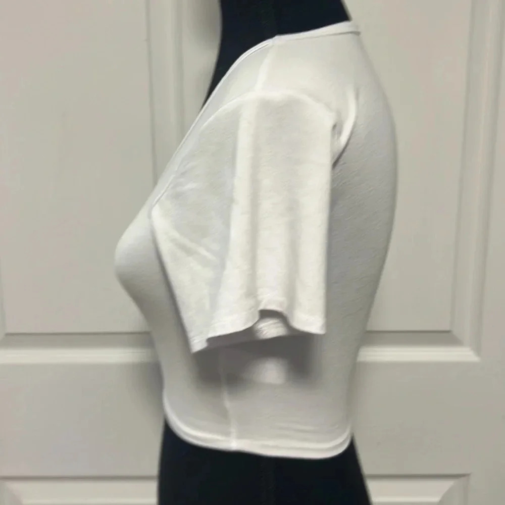 Smash + Tess White  Bamboo Cotton and‎ Spandex Crop top. Size XXS - Picture 2 of 9